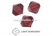 Preciosa, bicone bead, light burgundy, 4mm - x40