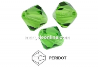 Preciosa, bicone bead, peridot, 4mm - x40