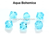 Preciosa, bicone bead, aqua bohemica, 4mm - x40