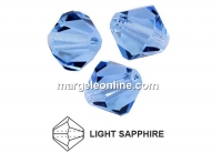 Preciosa, bicone bead, light sapphire, 4mm - x40