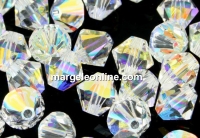 Preciosa, bicone bead, crystal aurore boreale, 6mm - x20