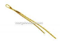 Earring or pendant extension, gold plated 925 silver, 50mm - x1pair