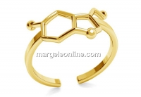 Ring serotonina, gold plated 925 silver, adjustable - x1