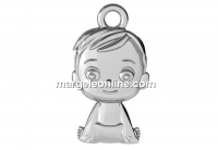 Pendant boy, 925 silver, 16mm  - x1