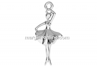 Pendant ballet dancer, 925 silver, 25mm  - x1