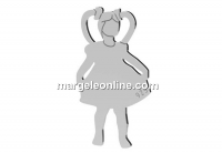 Pendant girl, 925 silver, 15mm  - x1