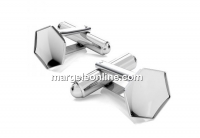 Cufflink base, 925 silver, for Swarovski 4683, 10mm - x1pair