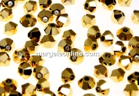 Preciosa, bicone bead, aurum full, 6mm - x20