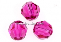 Preciosa, faceted round bead, fuchsia, 4mm - x10