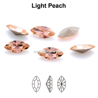 Preciosa navette, fancy chaton, light peach, 10mm - x4