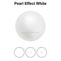 Preciosa one hole pearls, white, 8mm - x2