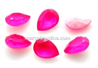 Ideal crystals, fancy drop, neon pink, 10x7mm - x4