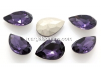 Ideal crystals, fancy drop, purple amethyst, 14x10mm - x2