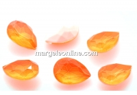 Ideal crystals, fancy picatura, neon orange, 14x10mm - x2