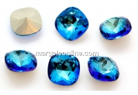 Ideal crystals, fancy square, bermuda blue, 10mm - x2