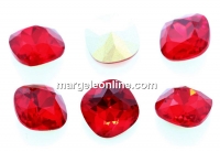 Ideal crystals, fancy square, ruby, 12mm - x2