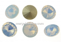 Ideal crystals, rivoli, mix crystal white opal, 14mm - x2