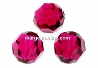 Swarovski, rotund fatetat, ruby, 8mm - x2