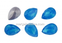 Ideal crystals, fancy drop, caribbean blue opal, 10x7mm - x4