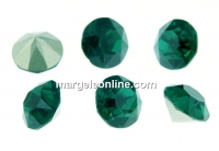 Ideal crystals, chaton, emerald, 10mm - x2