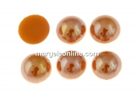 Ideal crystals, cabochon, ochre delite, 3.8mm - x10