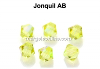 Preciosa, bicone bead, jonquil AB, 3mm - x40