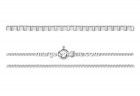 Box Chain, 925 silver, 45cm - x1