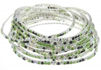 Martissor elastic bracelet, mix fern green, inside 5.5cm - x1