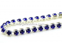 Tennis bracelet, royal blue, 18cm - x1