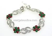 Infinity bracelet with crystals, 18cm - x1