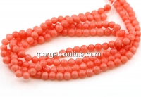 Mallorca type pearls, round, coral, 4.5mm