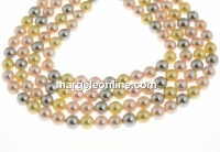 Mallorca type pearls, round, mix, 6mm