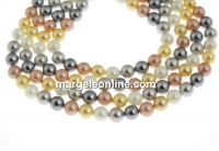 Mallorca type pearls, round, mix, 6mm