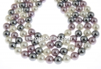 Mallorca type pearls, round, mix, 8mm