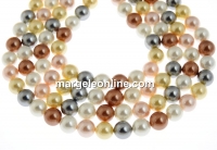 Mallorca type pearls, round, mix, 8mm