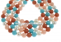 Mallorca type pearls, round, mix, 8mm