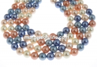 Mallorca type pearls, round, mix, 8mm