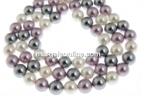 Mallorca type pearls, round, mix, 10mm