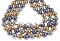 Mallorca type pearls, round, mix, 10mm