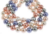 Perle tip Mallorca, rotund, mix, 12mm