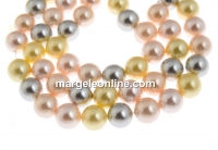 Mallorca type pearls, round, mix, 12mm