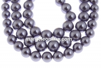 Mallorca type pearls, round, intense purple, 12mm