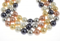 Perle tip Mallorca, rotund, mix, 12mm