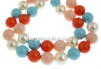 Mallorca type pearls, round, mix, 14mm