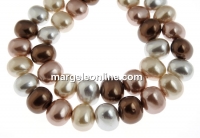 Mallorca type pearls, drops, mix, 15mm