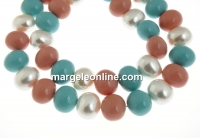 Mallorca type pearls, drops, mix, 15mm