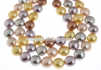 Mallorca type pearls, disk, mix, 12mm