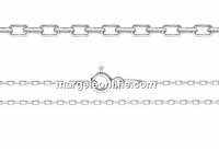 925 silver chain, oval link model, 40cm - x1