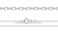 925 silver chain, oval link model, 42cm - x1