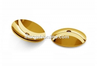 Cap decoration accessory, silver 925 gold plated, 4mm - x10